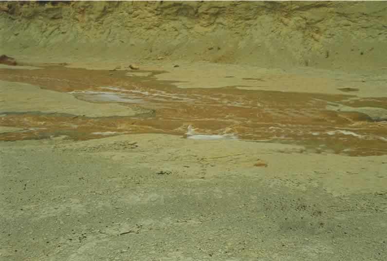 El curso anastomosado se va concentrando en un s&oacute;lo hilo de agua (R&iacute;o Mula)