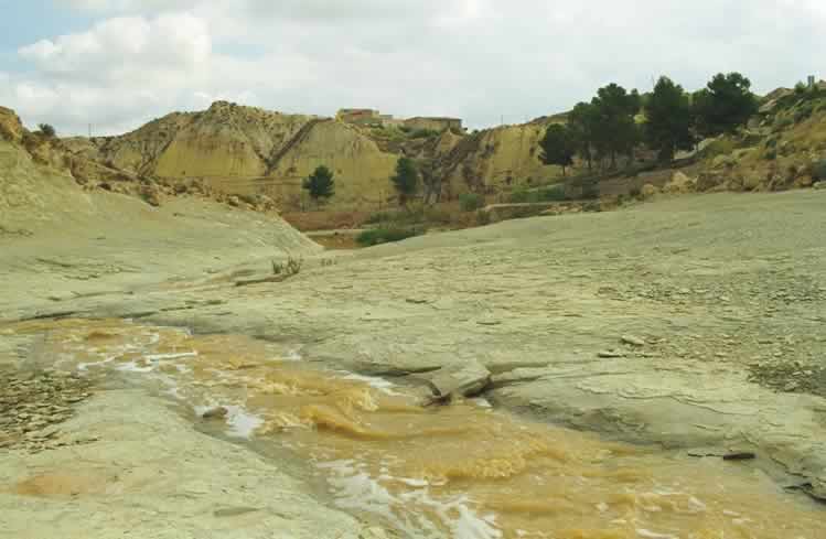 Pendiente del cauce y avenida aguas abajo (R&iacute;o Mula)